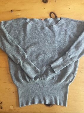 Amazon Light Gray Scoop Neck Women's Sweater